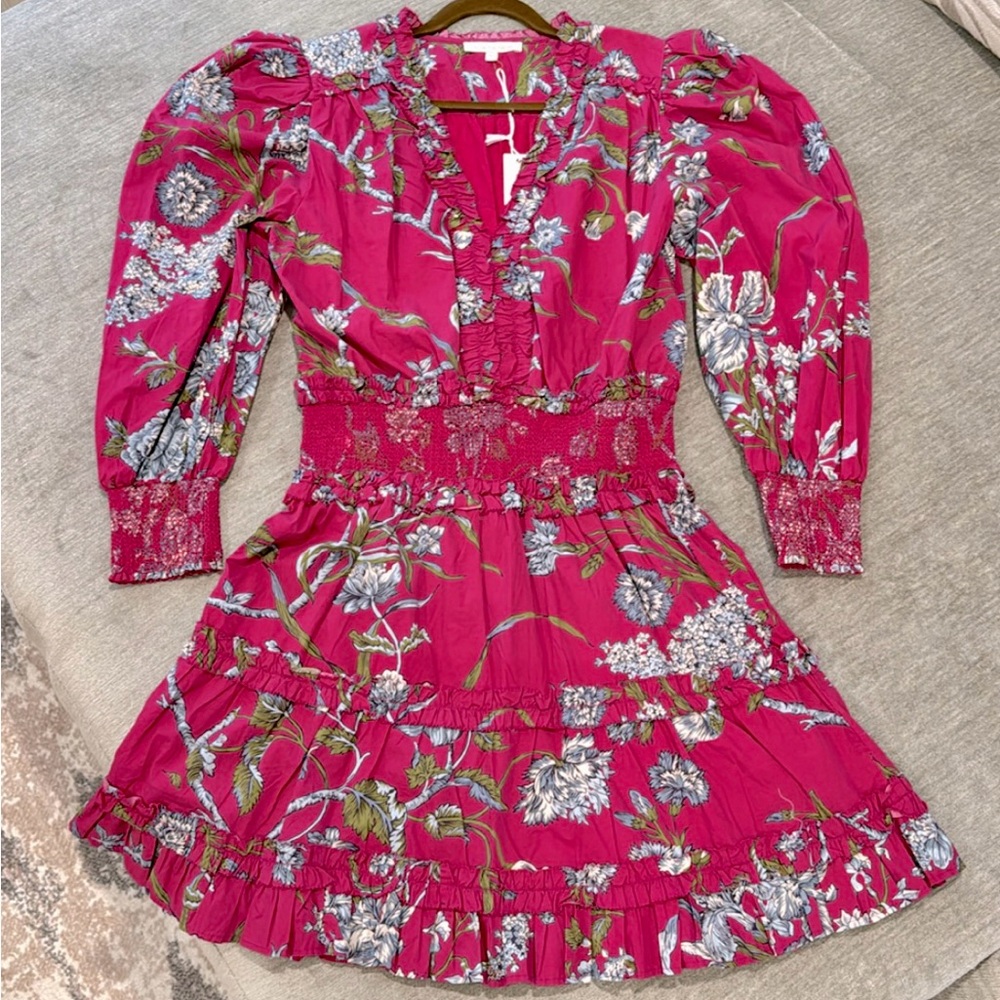 NWT Anthropologie Love The Label Dress Sz LG - Fuschia Color